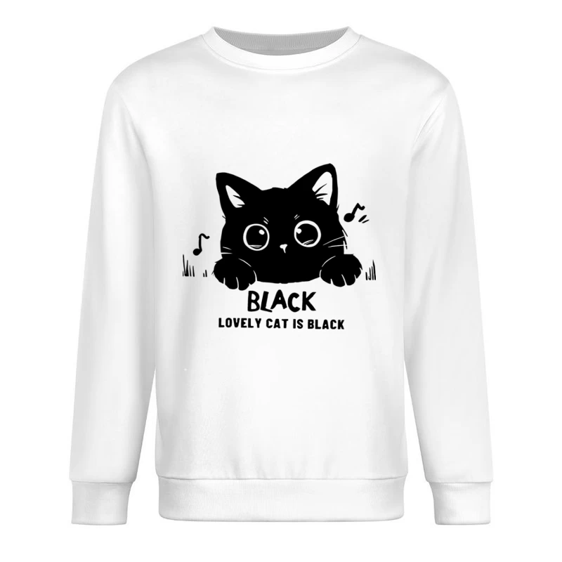 Niedliches schwarzes Kätzchen Herren Pullover Sweatshirt