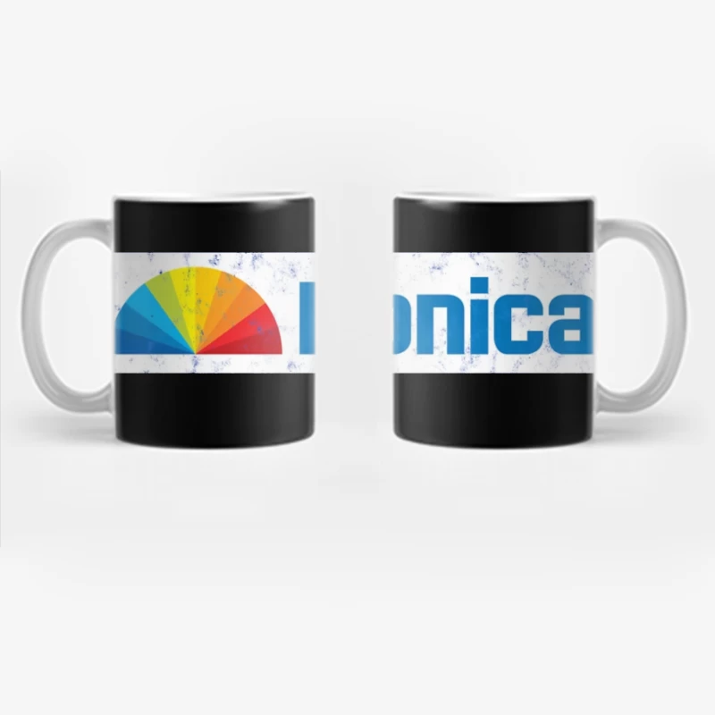 Konica Corporate Logo with Rainbow Semicircle Design Coffee Mug