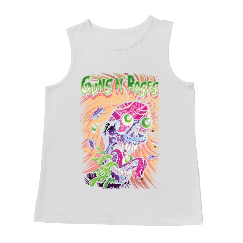 Guns N' Roses Skull Graphic Art Male Tank Top