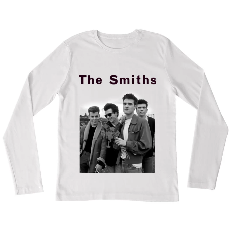 The Smiths: Iconic 1980s British Indie Rock Band Portrait Female Long Sleeve T-Shirt