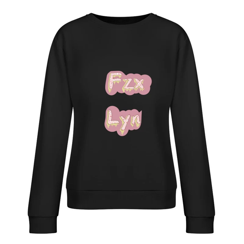 Pastellfarbene Buchstaben mit Blumenmuster Damen Pullover Sweatshirt