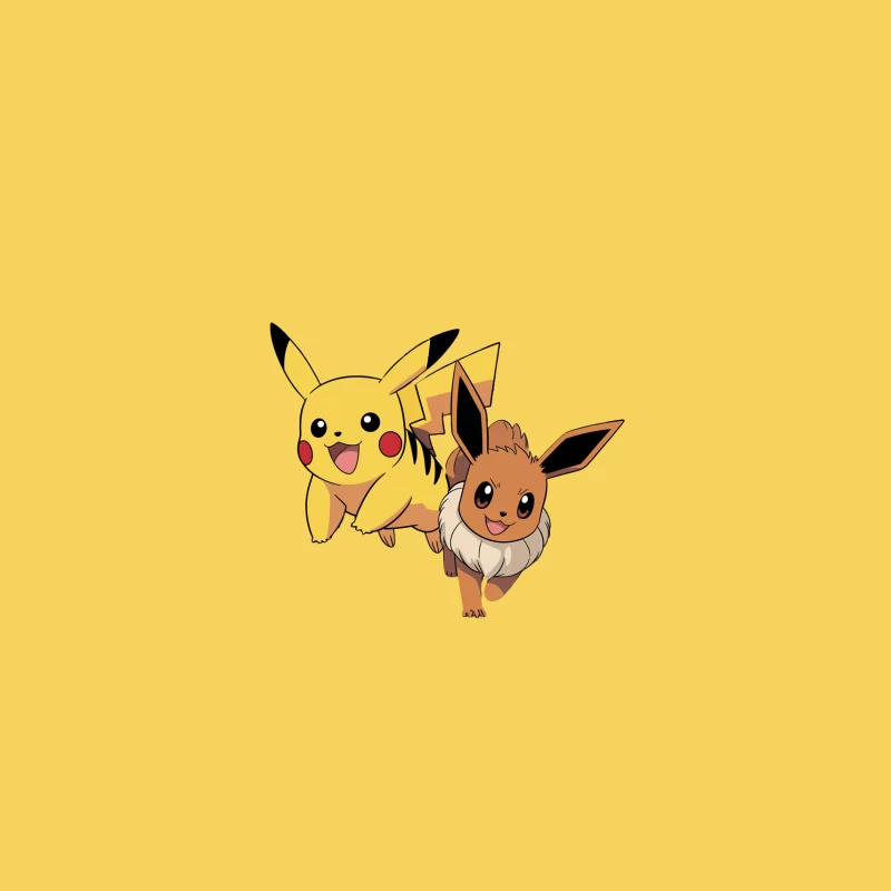 Adorable Pikachu and Eevee: Iconic Pokemon Duo Bucket Hat