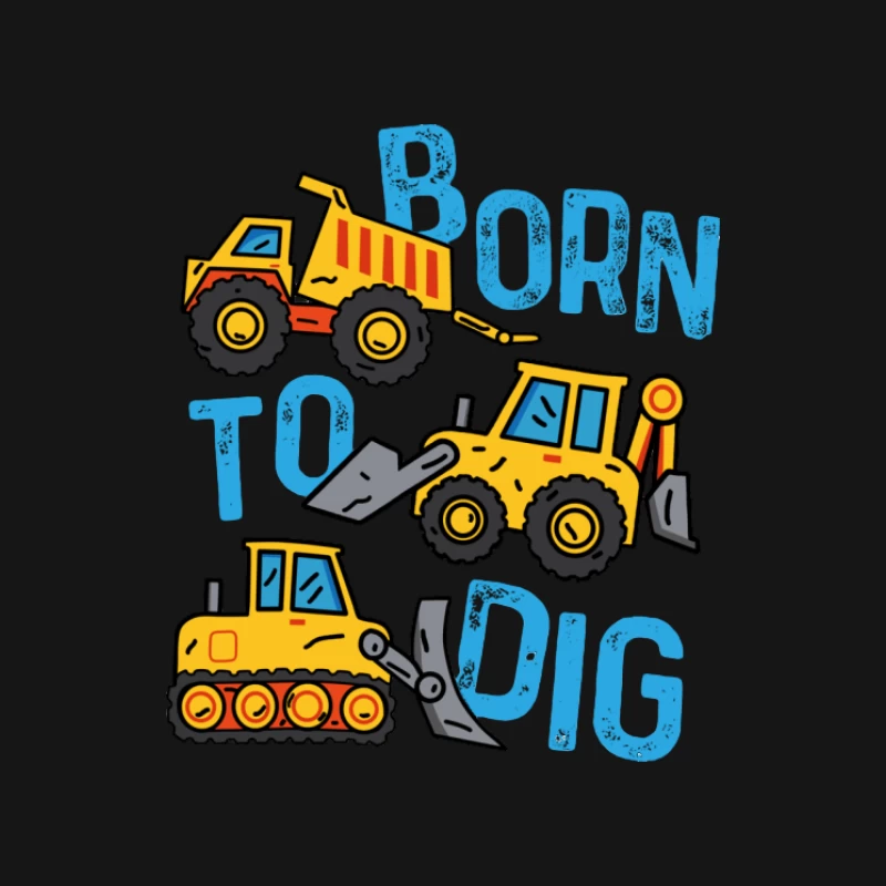 Baumaschinen Design für Kinder Damen Langarm T-Shirt