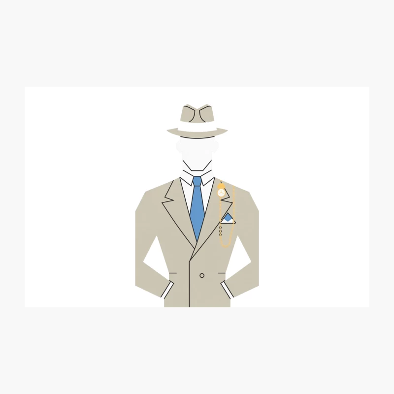 Minimalist Illustration of Invisible Man in Formal Attire Travel Mug