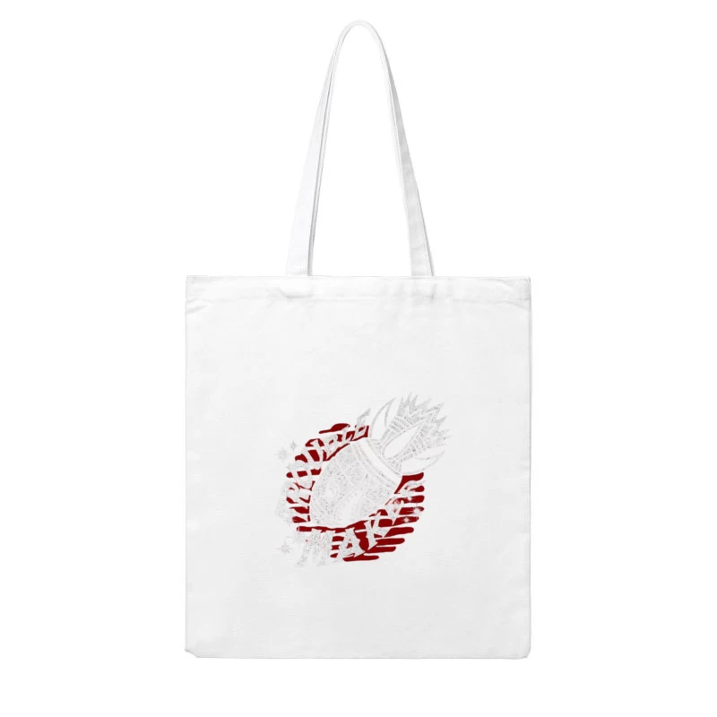 Fairy Tail Anime Guild Symbol in Red and White Cotton Tote Bag