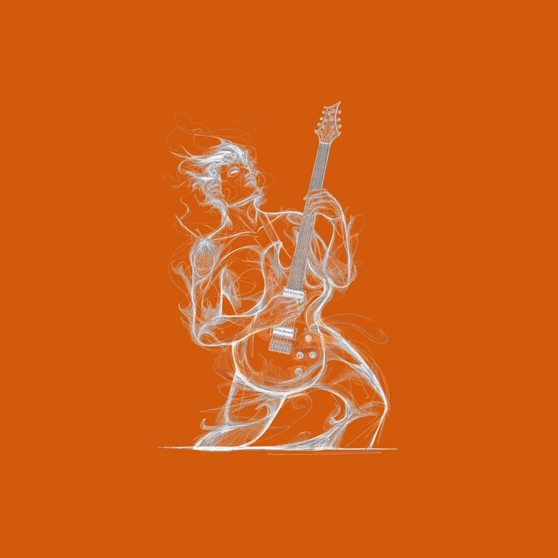 Abstract Guitar Performer Art Tapestry