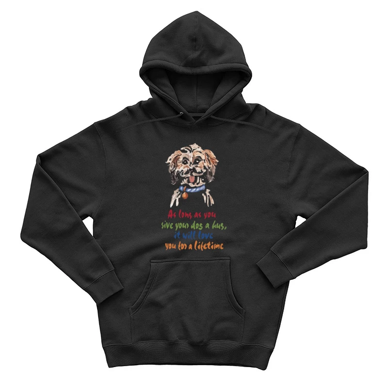 Hund Illustration mit Zitat über Liebe Herren Pullover Hoodie
