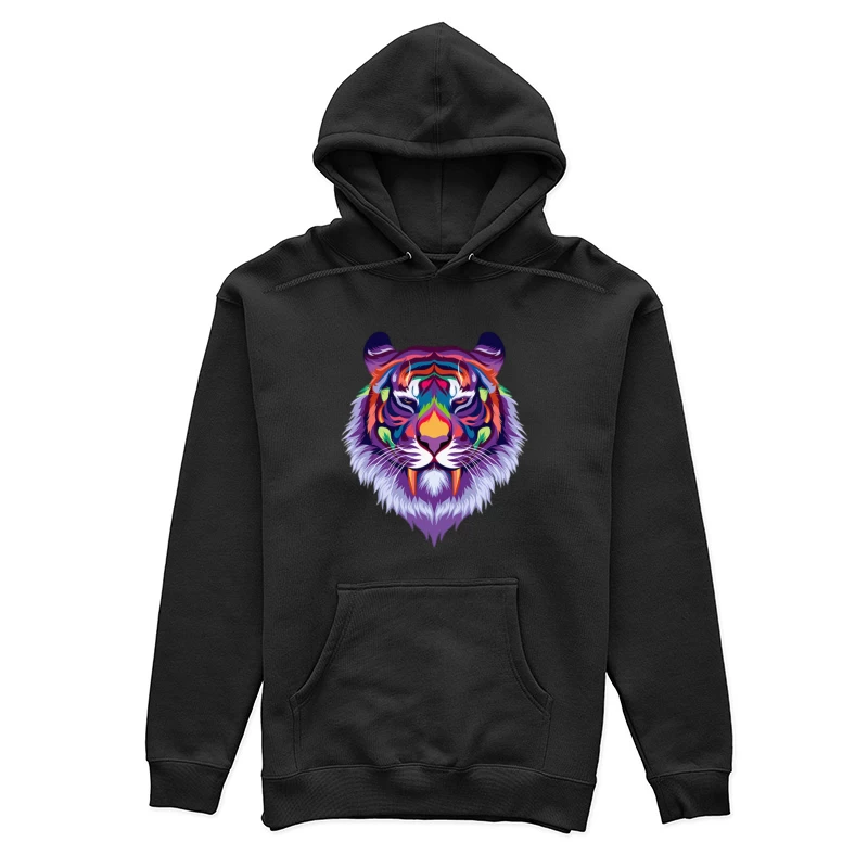 Buntes Tiger Porträt Kunst Damen Pullover Hoodie