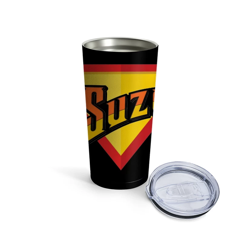 Suze Drink Logo in Superman Shield Style Travel Mug