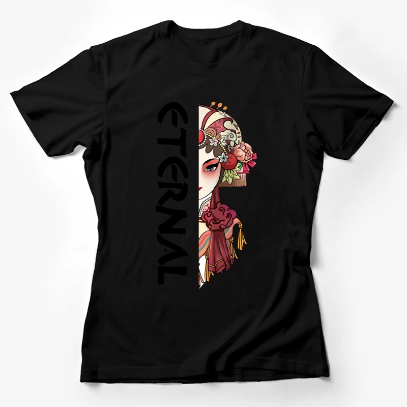 Traditionelle chinesische Opernmaske Illustration Damen T-Shirt