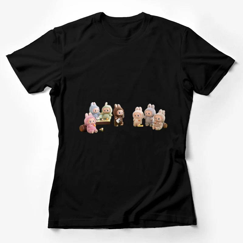 Kuschelige Häschen mit Gitarre Damen T-Shirt