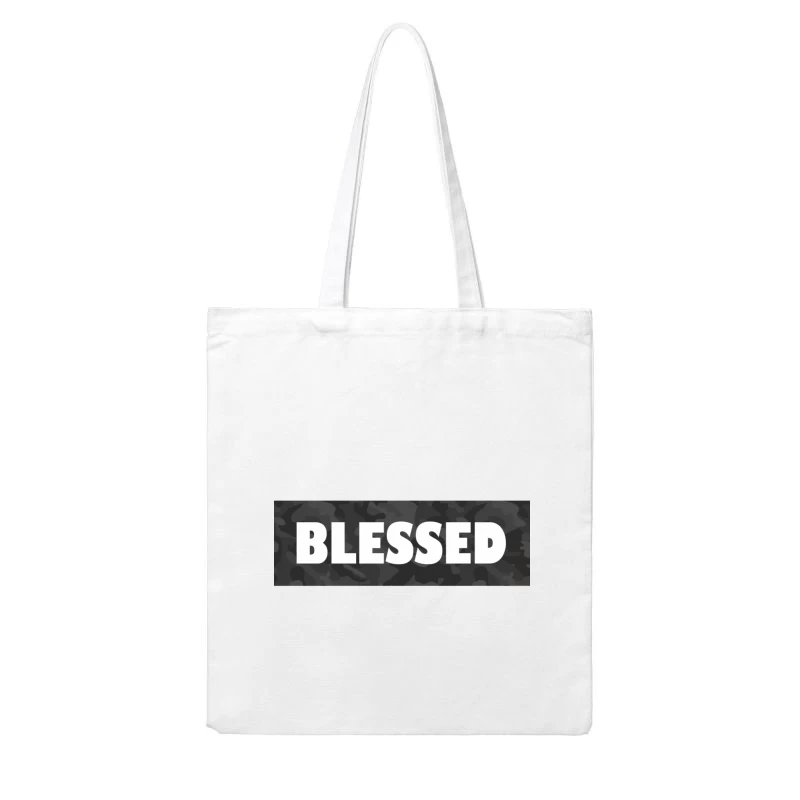 Blessed Camouflage Design Cotton Tote Bag