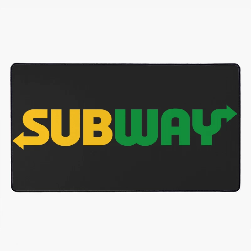 Subway Restaurant Logo Design Desk Mat