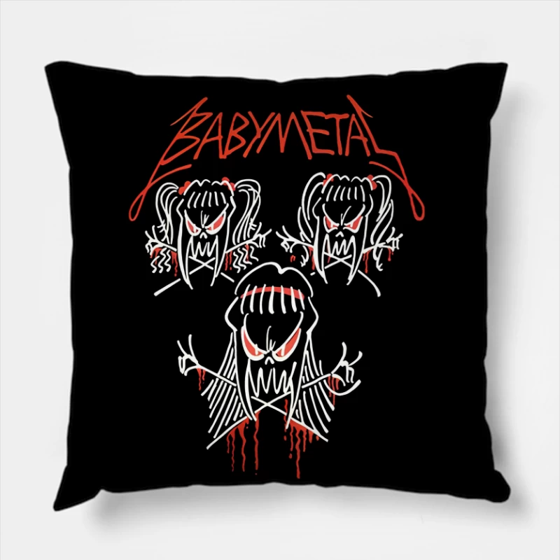 Babymetal Band Throw Pillow