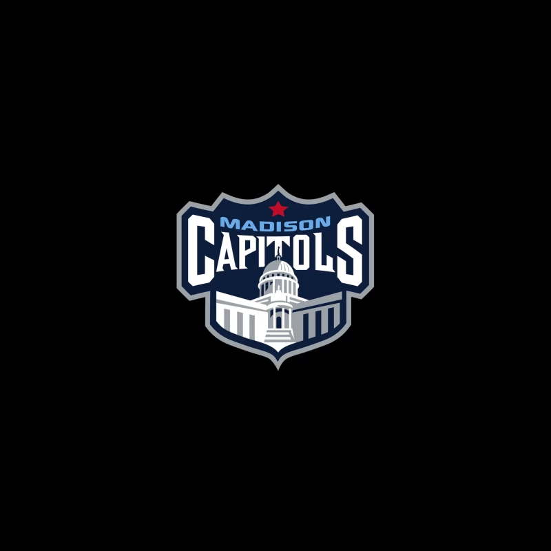 Madison Capitols Hockey Team Logo featuring Wisconsin State Capitol Building iPhone Case