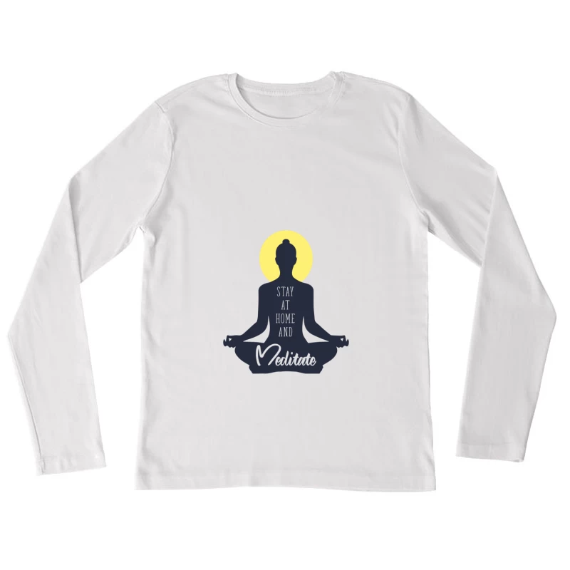 Méditation à la maison Femme Manches Longues T-Shirt