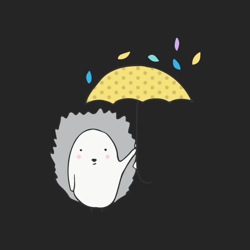 Hérisson mignon sous parapluie Femme Sweat-shirt à enfiler