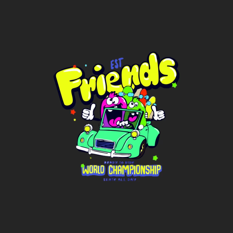 Freunde im Auto bei der Weltmeisterschaft Herren Pullover Sweatshirt