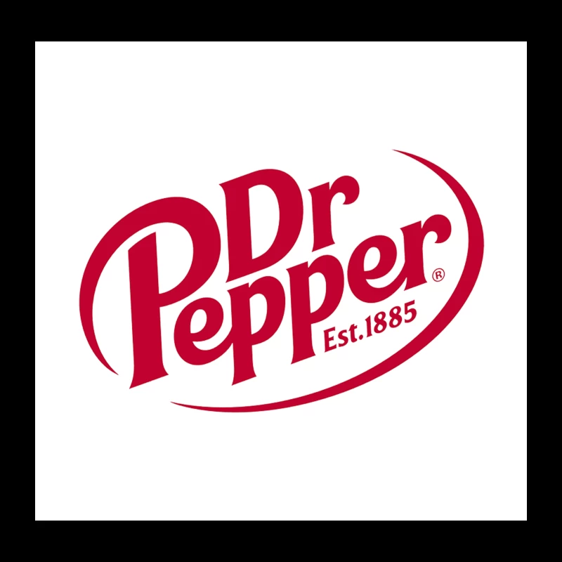 Dr Pepper Classic Red Logo Design - Established 1885 Throw Pillow