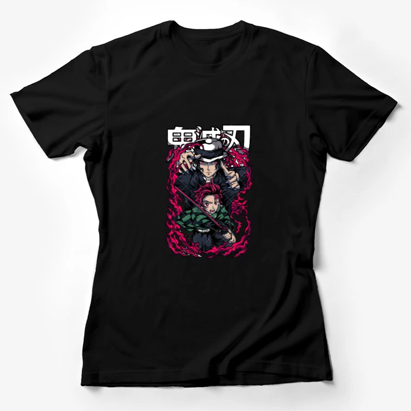 Kämpfer mit Schwert und dämonischer Hintergrund Damen T-Shirt