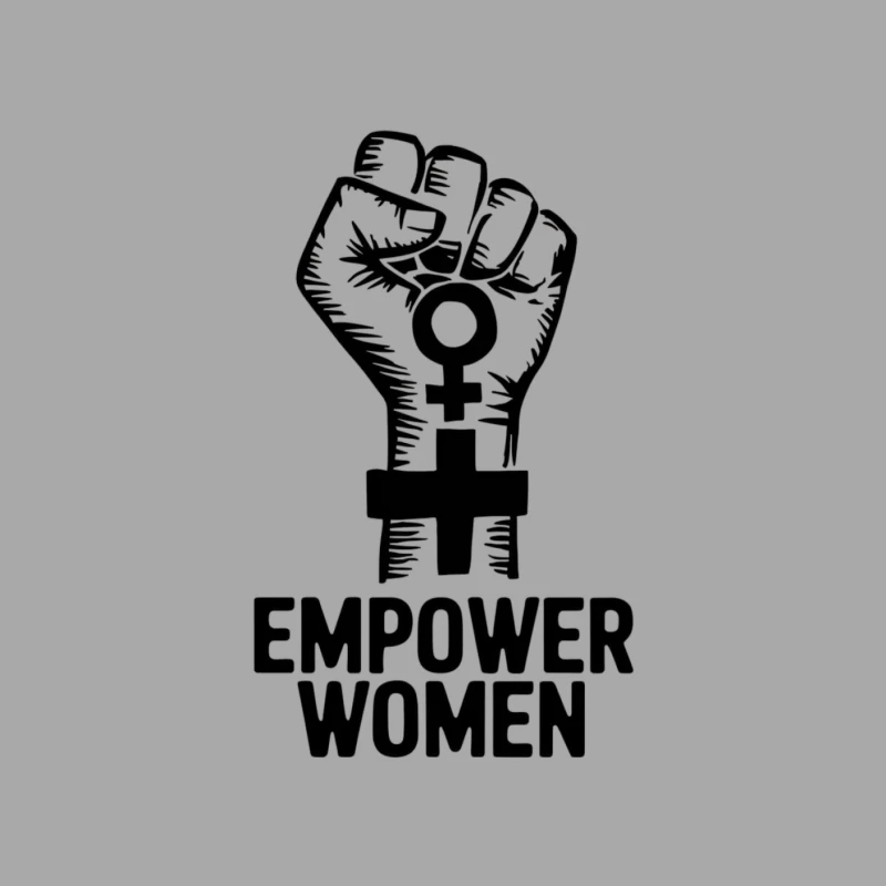 Female Power Fist Symbol for Women's Empowerment and Activism Female Pullover Hoodie