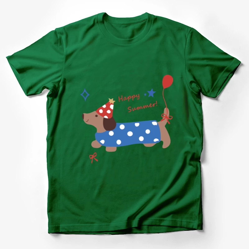 Fröhlicher Hund feiert Sommer Herren T-Shirt