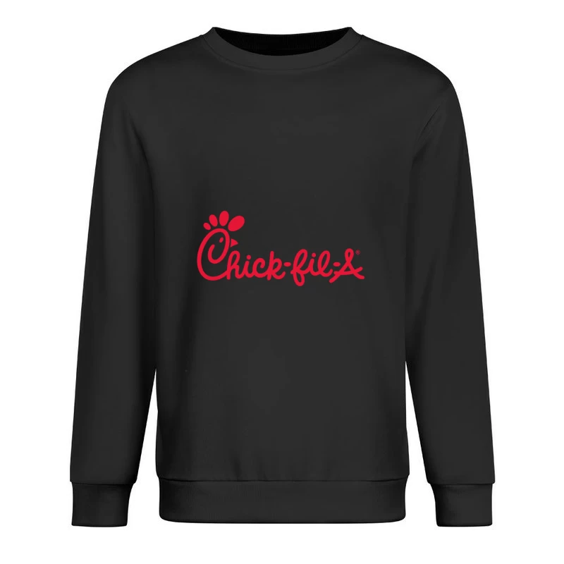 Chick-fil-A Restaurant Chain Logo in Red Male Pullover Sweatshirt