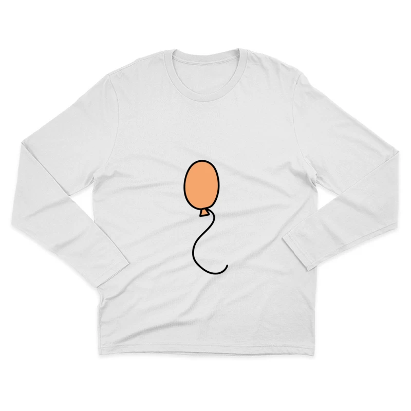 Ballon orange avec ficelle noire Homme Manches Longues T-Shirt