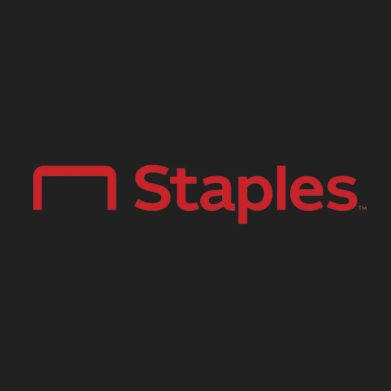 Staples Office Supply Retail Company Logo in Red Bucket Hat