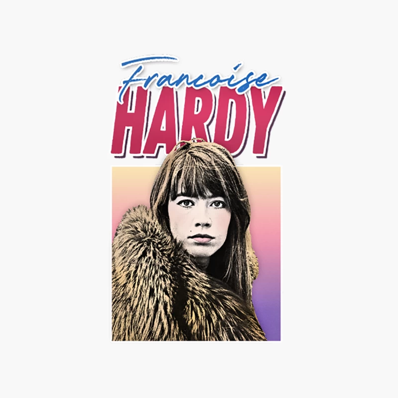Francoise Hardy  Retro Francophile Design Cotton Tote Bag