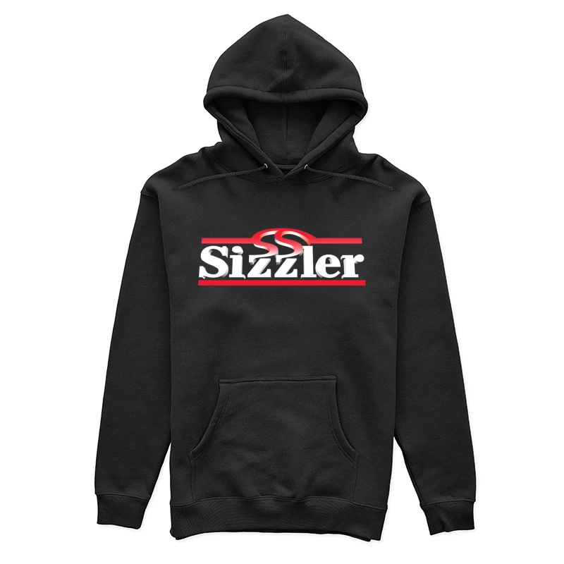 Sizzler Restaurant Chain Logo Design in Red and White Female Pullover Hoodie