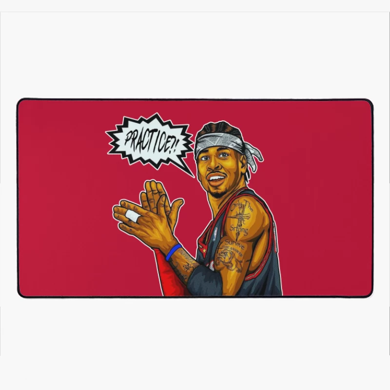 Allen Iverson - We Talkin' 'Bout PRACTICE?! Desk Mat