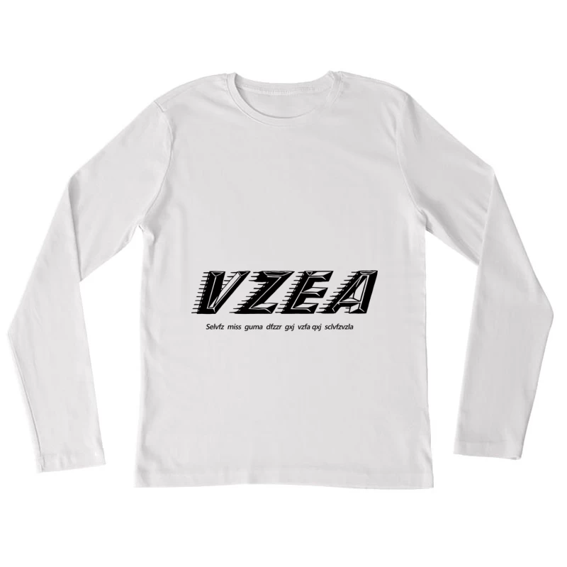VZEA Design mit Slogan Damen Langarm T-Shirt
