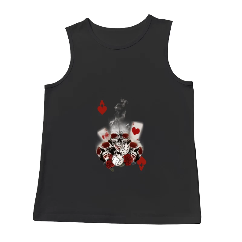 Skelettschädel und Spielkarten Herren Tanktops