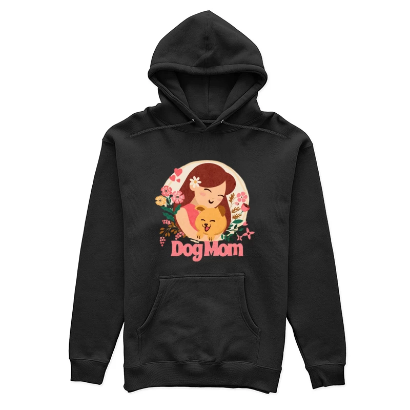 Illustration d'une maman chien avec des fleurs Femme Sweat à capuche