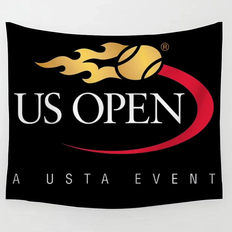 US Open Tennis Championship Tournament Logo Design Tapestry