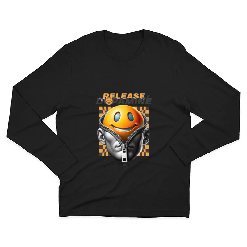 Freisetzung von Dopamin mit einem Lächeln Herren Langarm T-Shirt