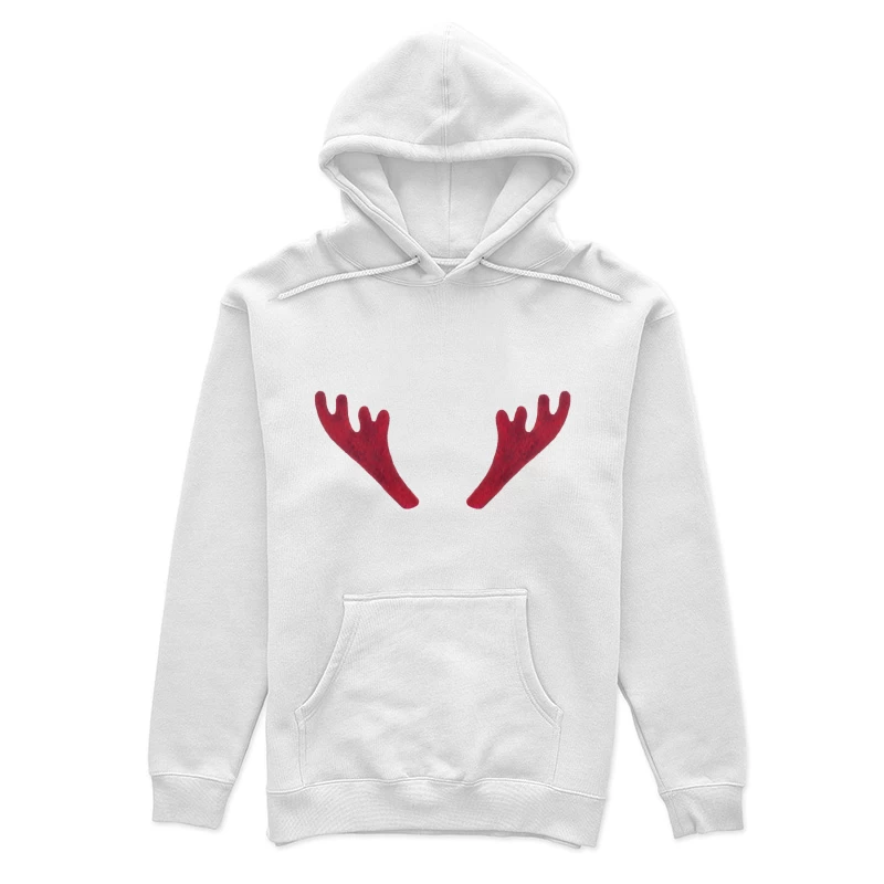 Cornes de Renne en Feutre Rouge Femme Sweat à capuche
