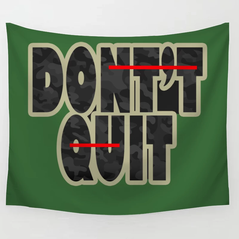 Motivational Quote on Perseverance Tapestry