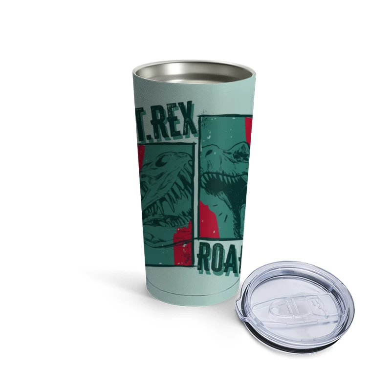 T-Rex Roar! Vintage Comic Design Travel Mug