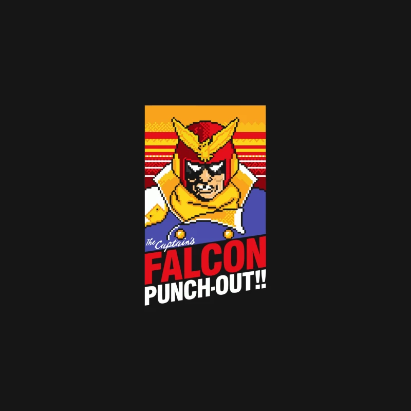 Retro Pixel Art: The Captain's Falcon Superhero Poster Desk Mat