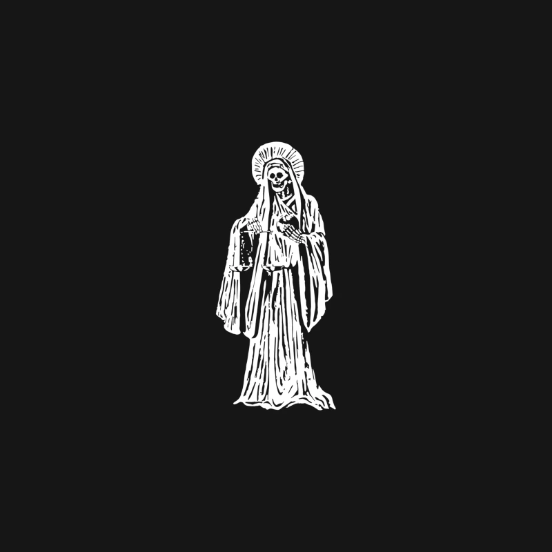 Santa Muerte Blanca Desk Mat