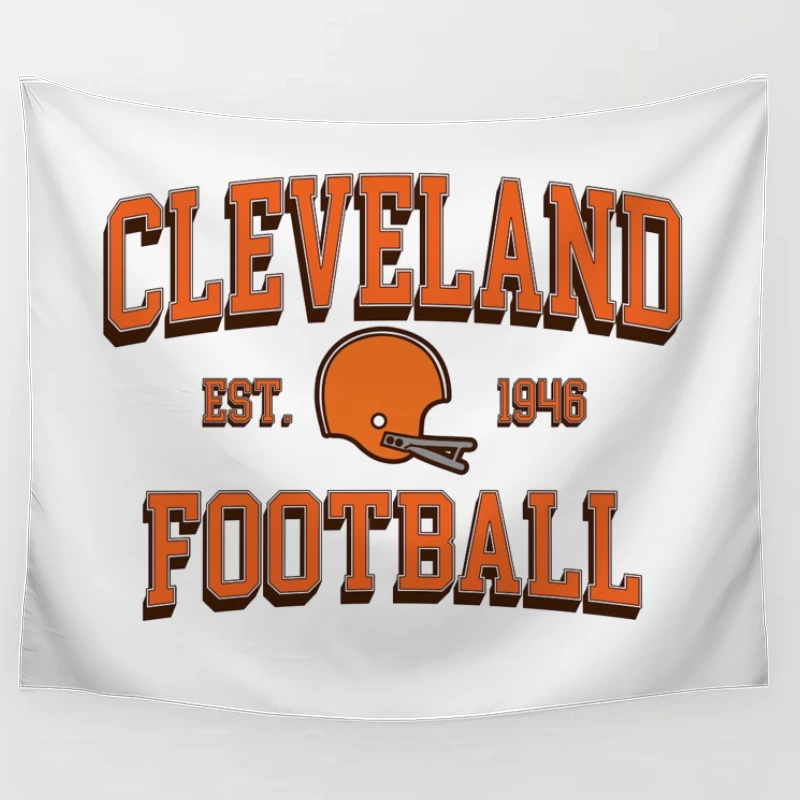 Cleveland Browns NFL Football Team Vintage Logo Est. 1946 Tapestry