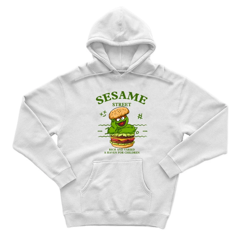 Sesamstraße-Burger-Figur Herren Pullover Hoodie