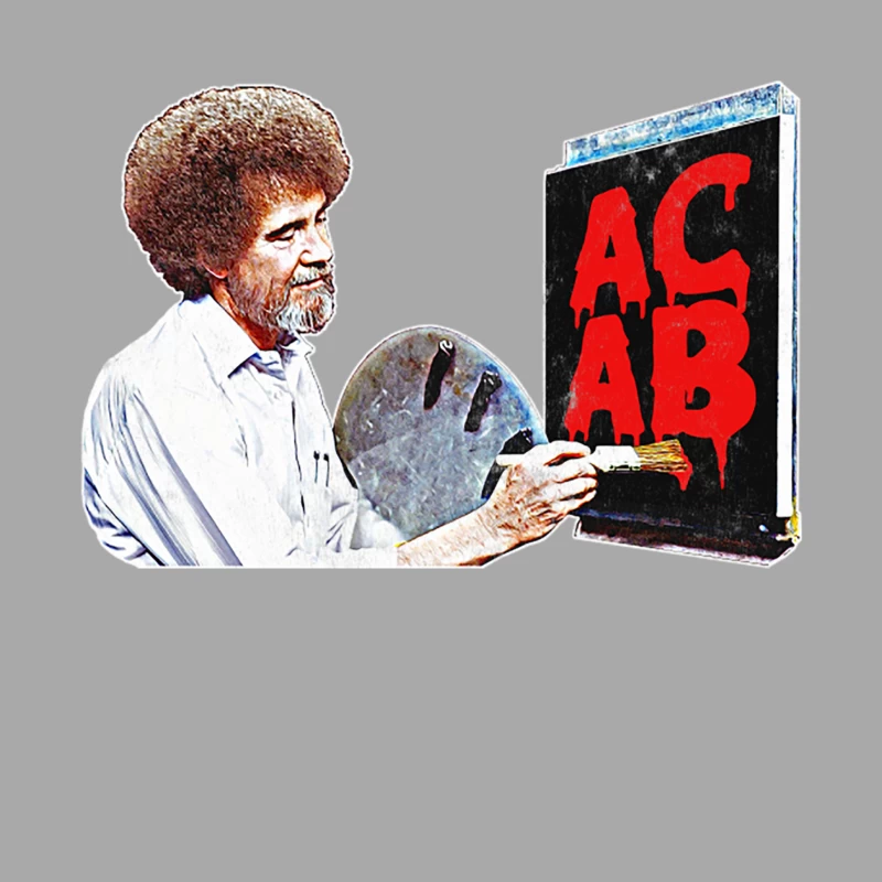 Bob Ross ACAB Meme Female Pullover Hoodie