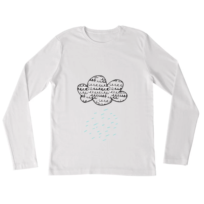 Nuage de pluie avec texture Femme Manches Longues T-Shirt