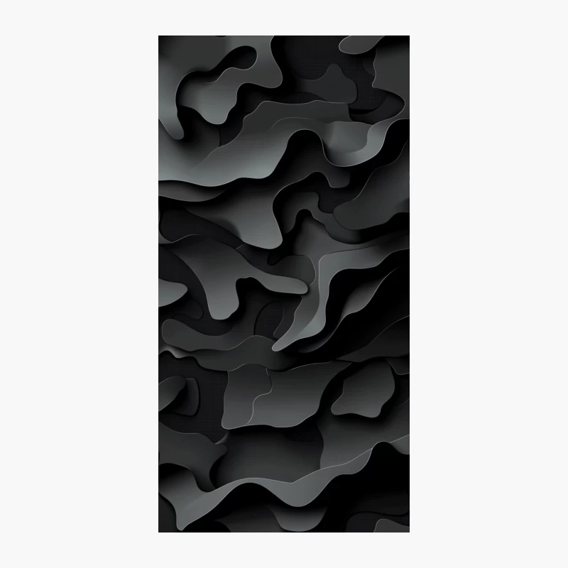 Abstract Monochrome 3D Camouflage Pattern iPhone Case