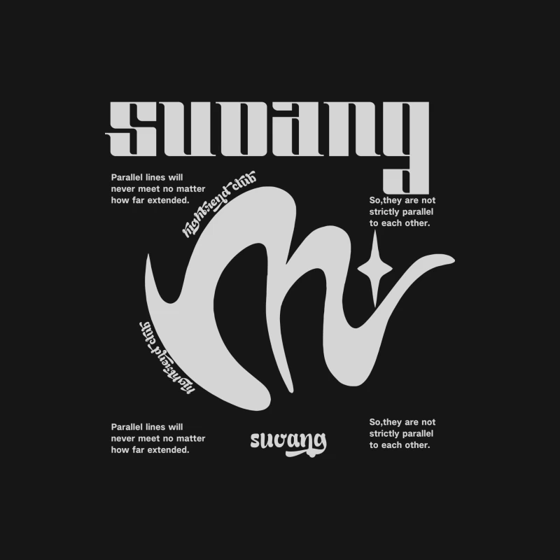 Abstrakte Typografie und Geometrie Herren Langarm T-Shirt