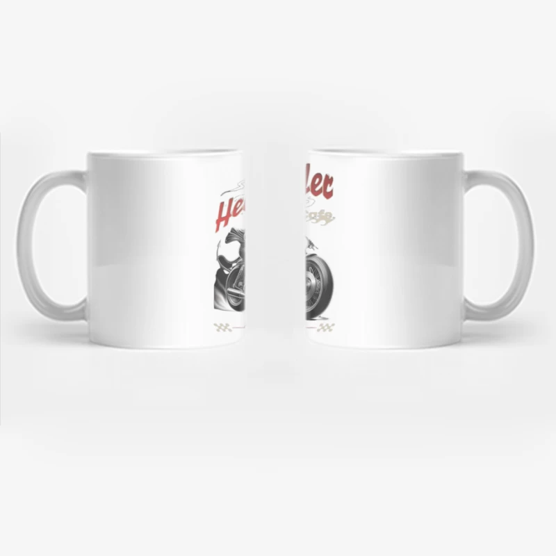 Hell Rider Vintage Cafe Racer Devil Motorcycle Art Coffee Mug