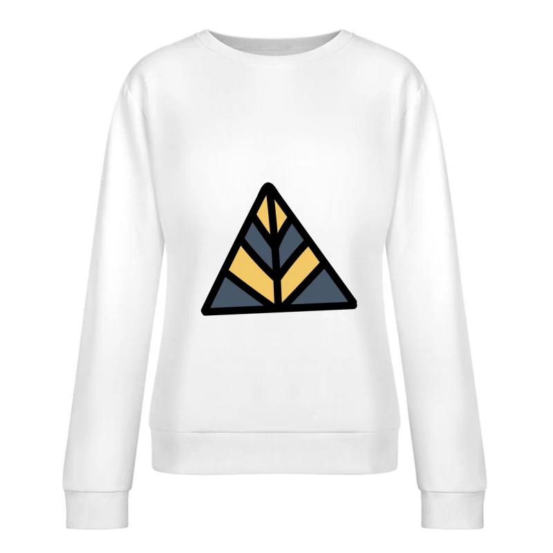 Motif géométrique triangulaire Femme Sweat-shirt à enfiler
